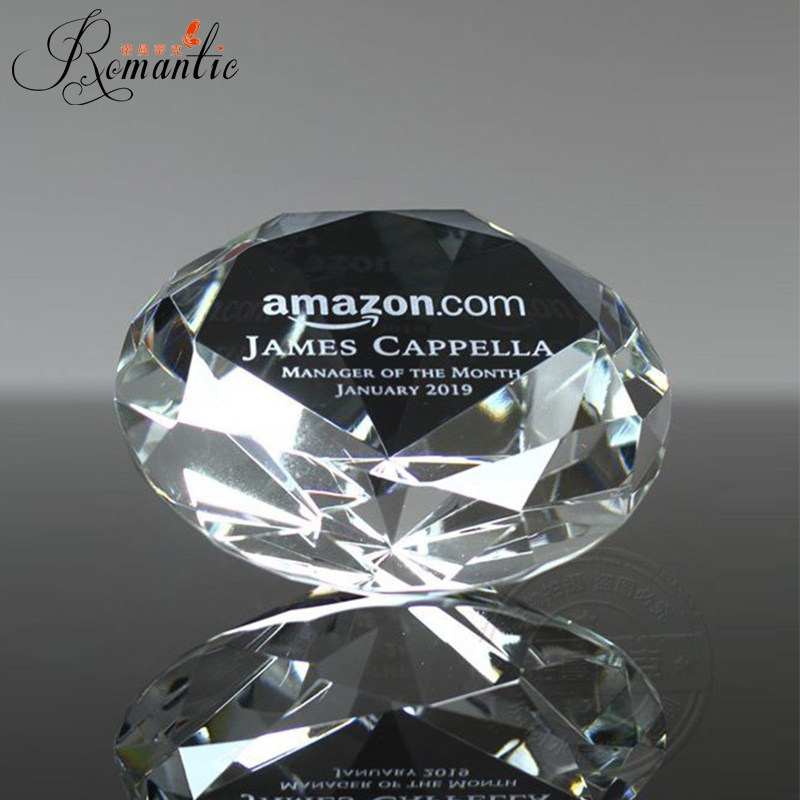 Normantic creative K9 crystal diamond trophy medal custom company anniversary souvenir crystal trophy lettering