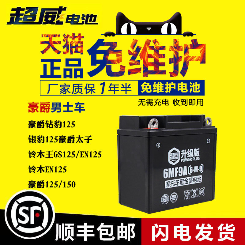 Chaowei motorcycle battery 12n9 maintenance-free 12v Universal dry battery Suzuki King 125 Diamond Leopard Prince Haojue