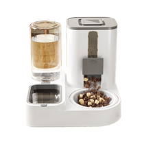 Cat bowl dog bowl cat food bowl cat food automatic feeder integrated drinking water bowl ceramic pet drinking water bowl double bowls