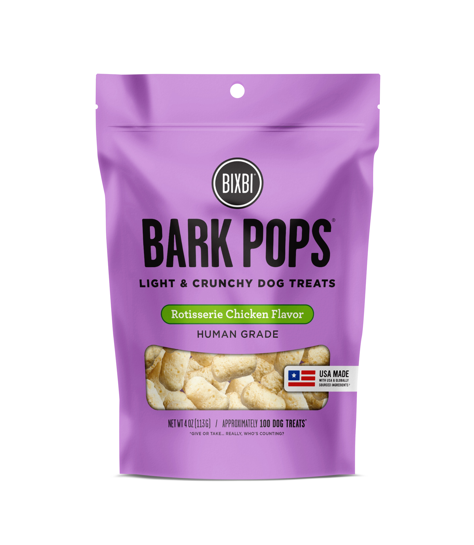 BIXBI Bark Pops Dog Treats 110g