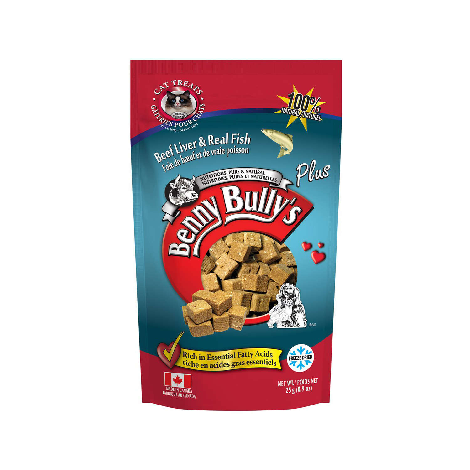 Benny Bullys cow liver fish taste cat snacks 25g