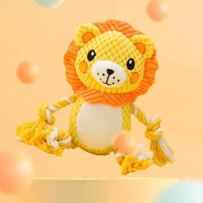 Bite-resistant teething dog vocalizing doll toy