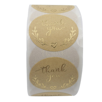Exquisite ceremony kraft paper stain stamps thanks Stickercake cake room bakery gift box sealing 500 rolls