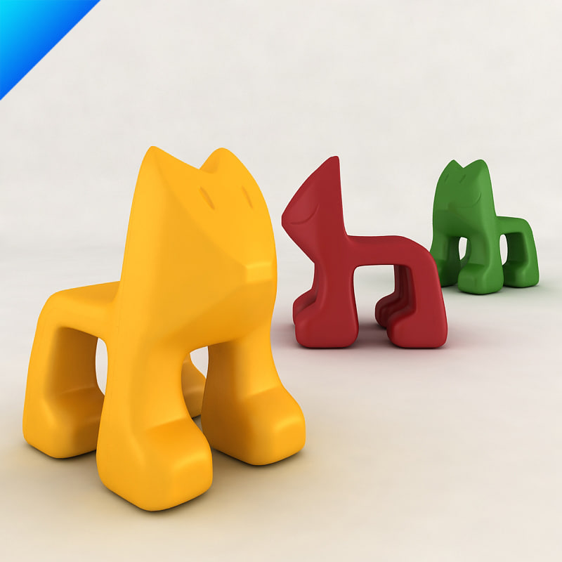 Creative designer special-shaped outdoor modeling furniture FRP children's leisure single chair facility puppy stool