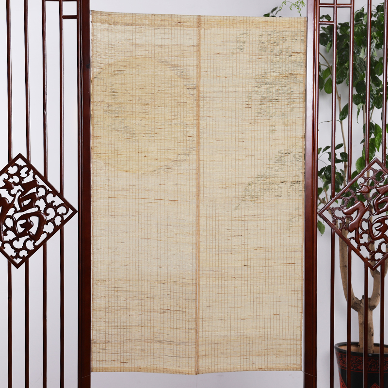 Qianchuan Fabric Door Curtain, Double-Open Ramie Curtain, Kitchen and Bathroom Half Curtain, Bedroom Hanging Curtain, Japanese-Style Room Divider Curtain
