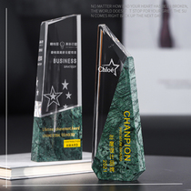 Creative Competition Crystal Trophy Customized Enterprise Glass Activity Love People Annual Meeting Staff Team Awards