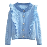 Трикотажный свитер, тонкий кардиган, детская куртка, детская одежда, осенний