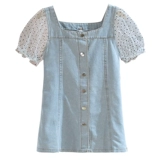 Летняя детская летняя одежда, джинсовая юбка, детская одежда