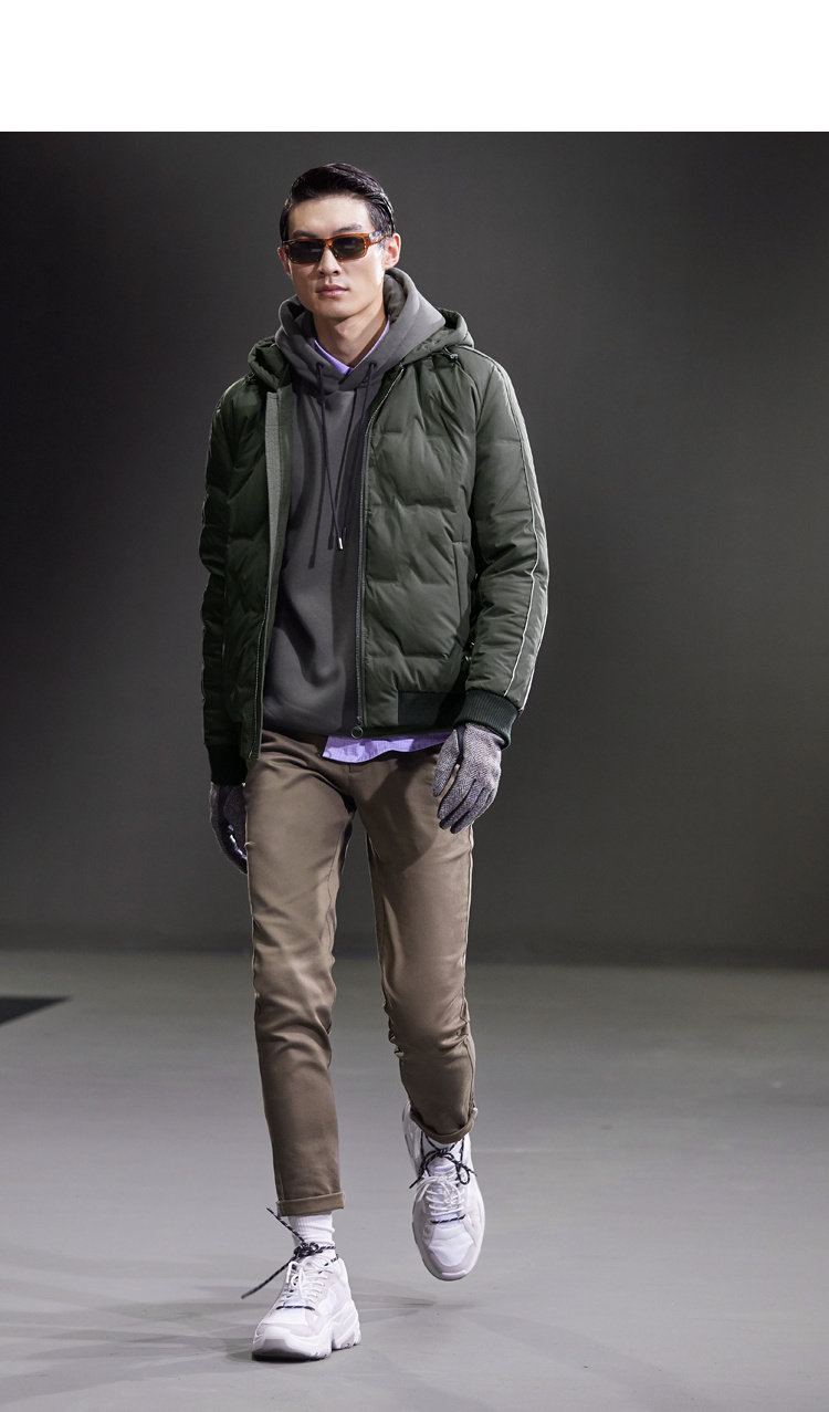 HLA/海澜之家 男士连帽运动型羽绒服 图6