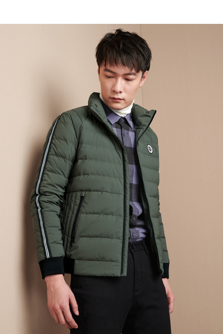 HLA 海澜之家 简约舒适立领羽绒服 90白鸭绒 图7
