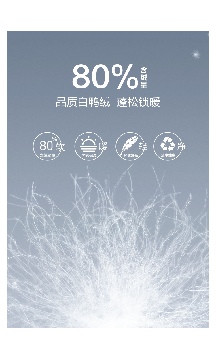HLA 海澜之家 简约舒适立领羽绒服 图4
