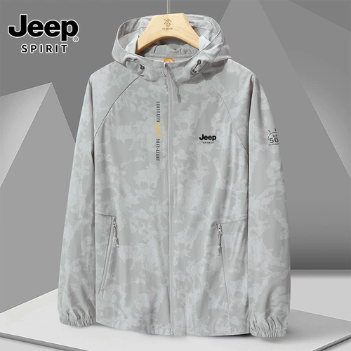 Jeep, мужской джип, летняя тонкая одежда для защиты от солнца, шелковая быстросохнущая куртка, спортивная толстовка с капюшоном, новая коллекция
