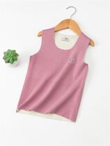 Childrens thermal vest with velvet patch vest for infants and toddlers to protect waist and belly for boys and girls baby bottoming shirt and vest
