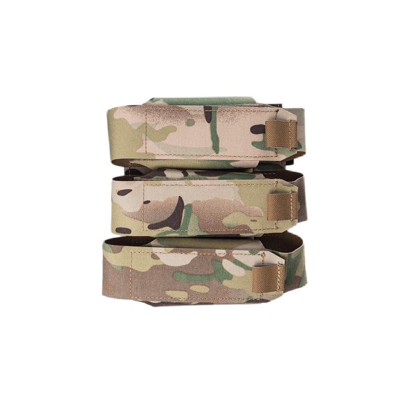 [Scout Tactics] Ss-Style Triple Horizontal Flashbang Pouch, Throw-In Pouch, Anti-Red, Flame-Retardant, Easy to Access