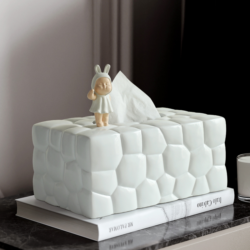 Minimalist modern Living room Decorative Tissue Box Creativity Home Dining Table Multifunction Toilet Paper Box Pendulum remote control