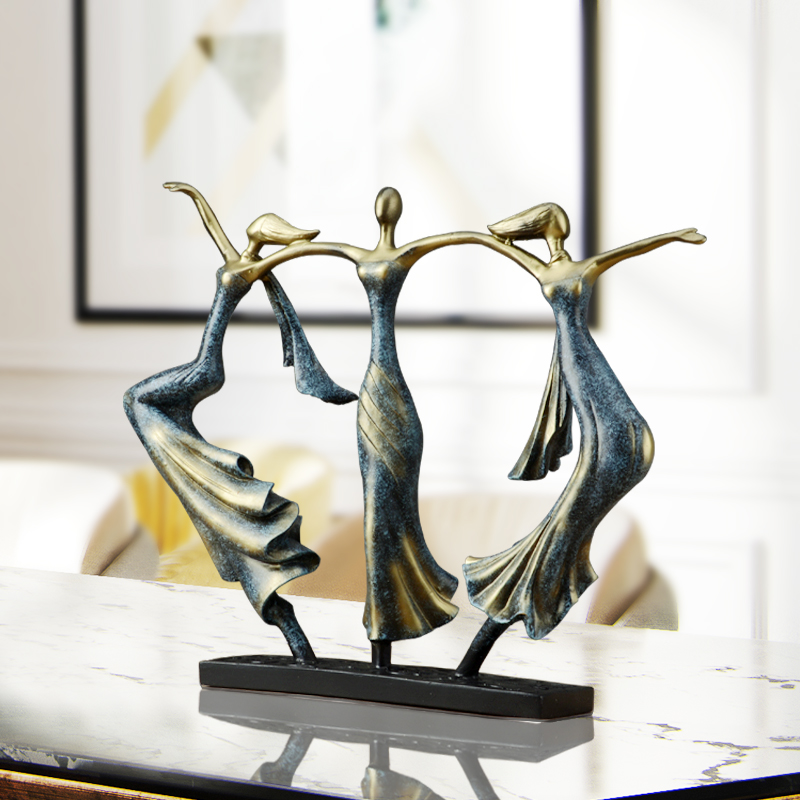 European Dancewoman Desktop Decoration Living Room TV Cabinet Office Creative Living Cabinet Abstract Character