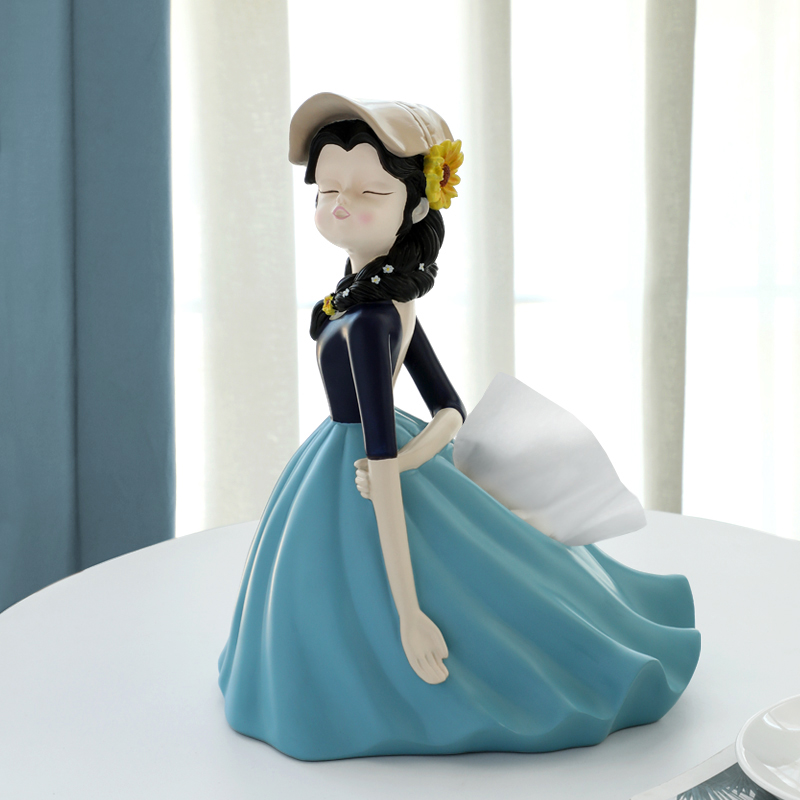 Light luxury girl bedroom household tissue box creative living room tea decoration toilet toilet carton dining table to include upscale