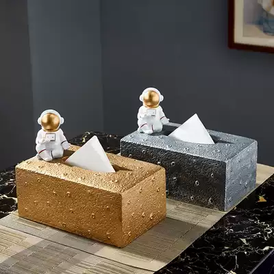 Nordic astronaut tissue box Creative home living room coffee table Dining table Astronaut toilet paper box storage decorative gifts