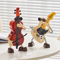 Entrance bookcase desktop music box home accessories boys and children birthday creative violin decoration ornaments