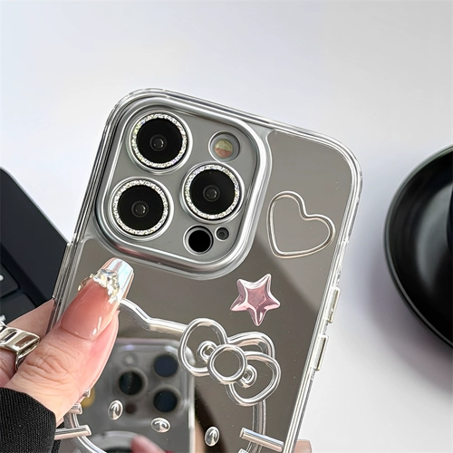 Apple, серебряный совместимый iPhone15 Pro, iPhone 16, чехол для телефона, iPhone12 Pro, объектив, iPhone14 Pro, защитная сумка, зеркальный эффект, iphone, 13promax, защита при падении, изысканный стиль