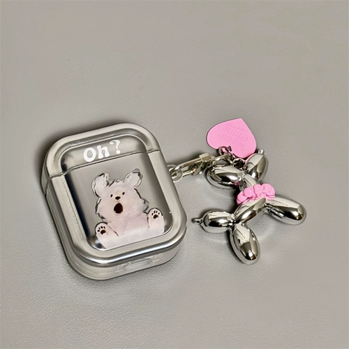 Применимо к делу Airpods Pro защита гарнитуры, вытягивающее серебряное масло. Дериф собака Apple Hearset Cover Airpods1/2 Generation Generation Защитные ремни.