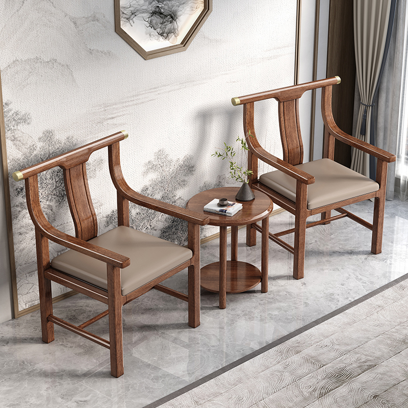 New Chinese solid wooden chair Taiji chair armchair chair chair chair chair chair chair chair chair walnut chair