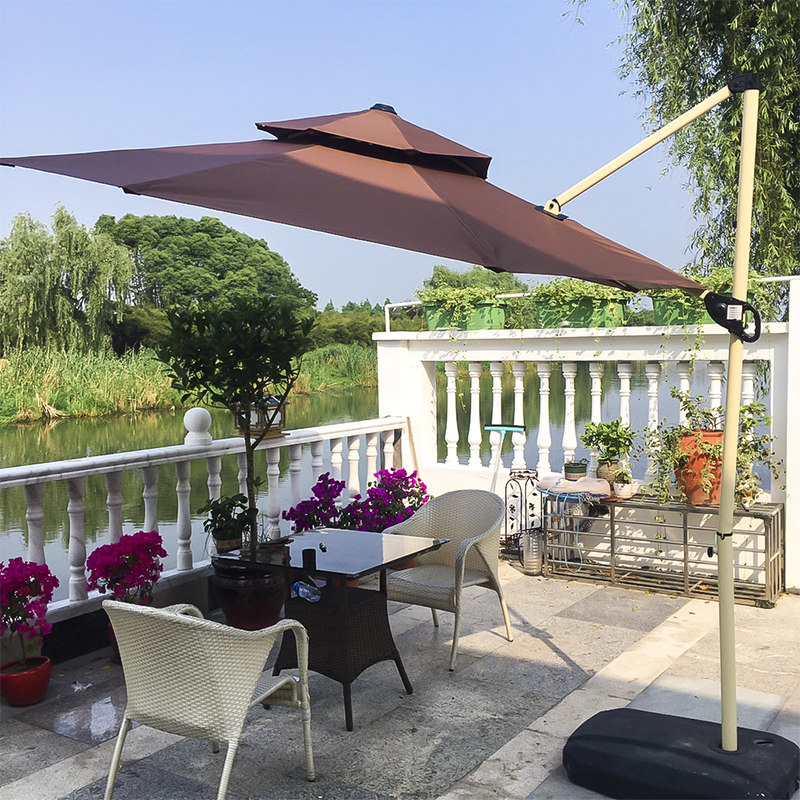 Outdoor beach umbrella open-air stall large umbrella Courtyard Umbrella Beach Umbrella Balcony Outdoor Outdoor Umbrella garden umbrella Roman umbrella