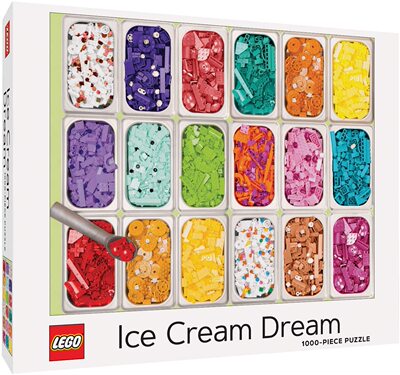 Lego, ice, головоломка для мороженого, детский крем, импортная игрушка, 1000 штук, английский, семейный стиль