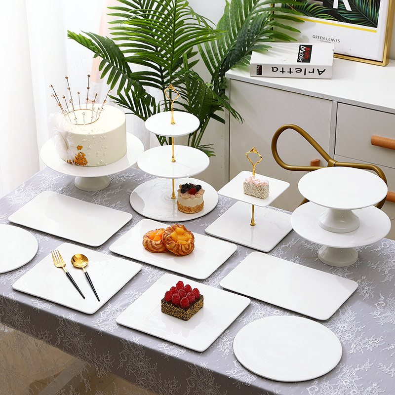 Dessert table ornament display stand set cake tray afternoon tea tableware tableware shelf cold dinner plate tea break table
