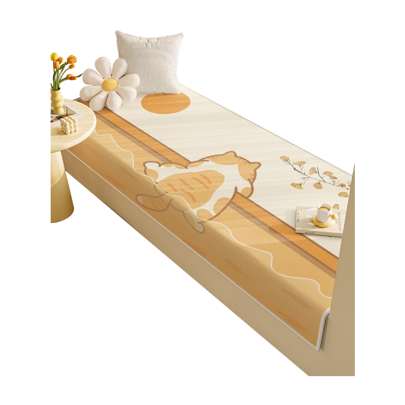 Cartoon ice silk bay window mat window sill mat bedroom room four seasons universal seat cushion summer balcony cool mat mat mat