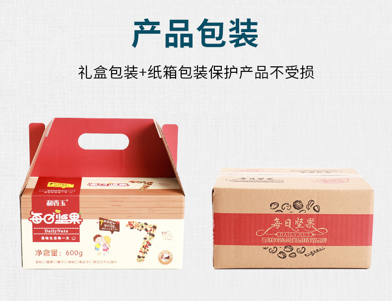 买1送1每日坚果大礼包孕妇成人儿童款30包混合坚果干果仁礼盒零食商品详情图