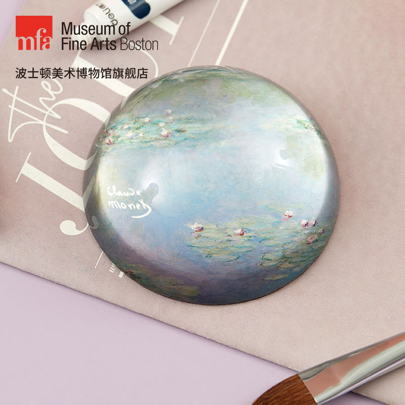 MFA Boston Fine Arts Museum Monet Sleeping Lotus Paper Town Desktop Crystal Pendulum to Birthday Gift for a Bestie