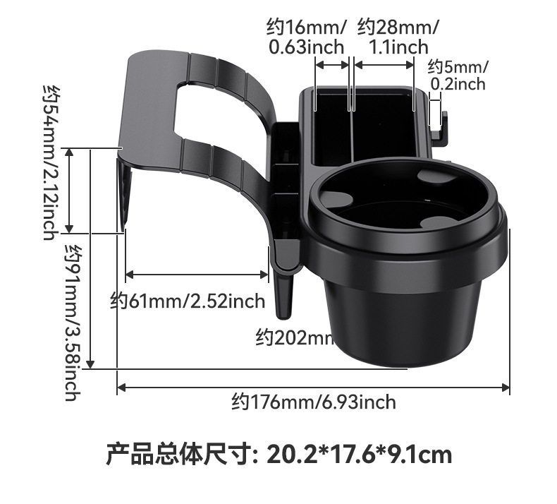 Car Door Seam Water Cup Holder, Miscellaneous Storage, Door Side Car Multifunctional Storage Box, Car Window Phone Slot Storage Rack