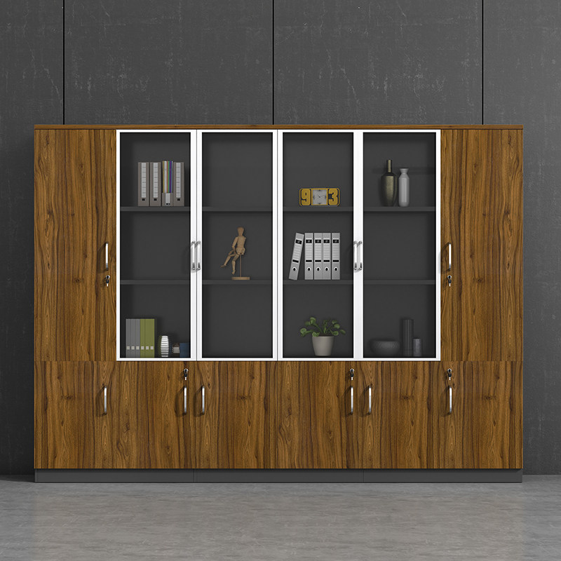 Office bookcase file cabinet data file cabinet with lock cabinet plate bookshelf with glass door storage cabinet