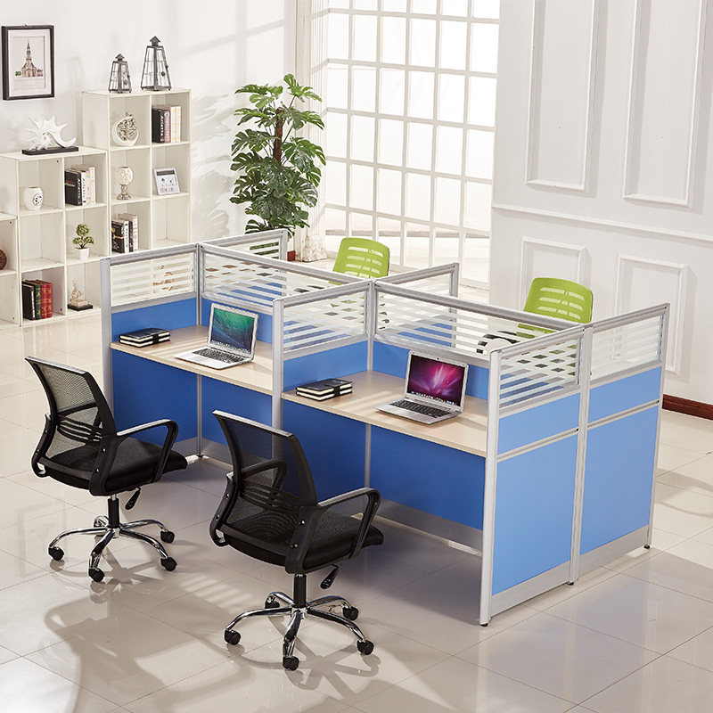 Office desk and chair combination simple modern office furniture four or six-person screen partition card seat computer staff desk
