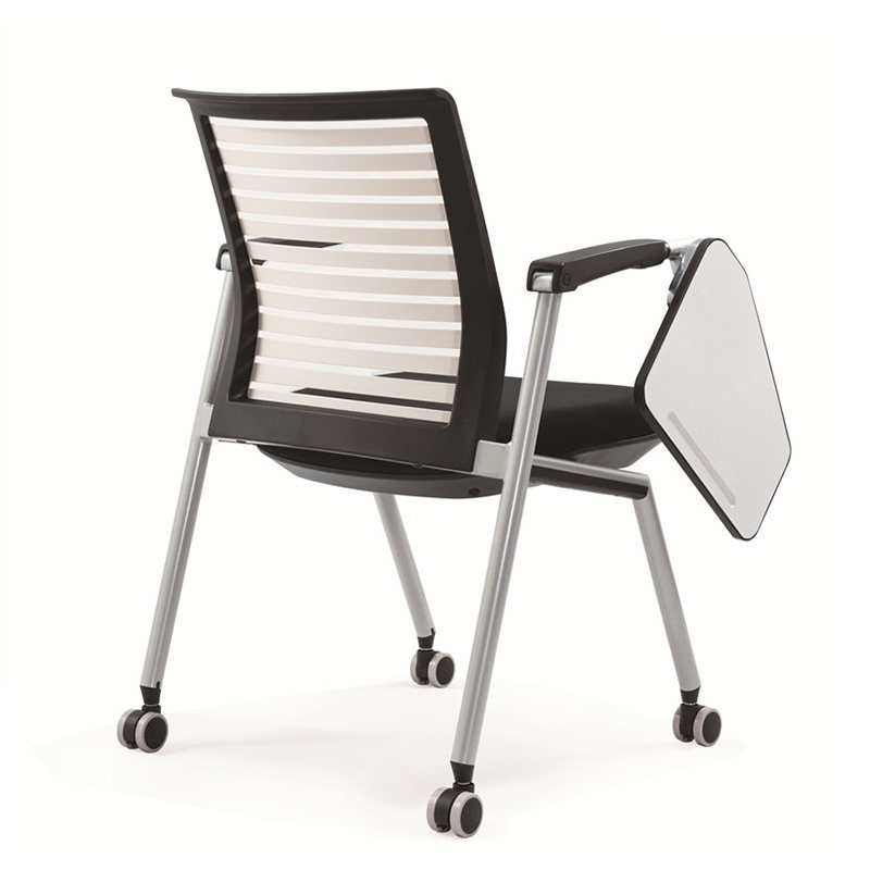 Folding chair simple conference room chair with writing board four-legged mobile computer office student training chair