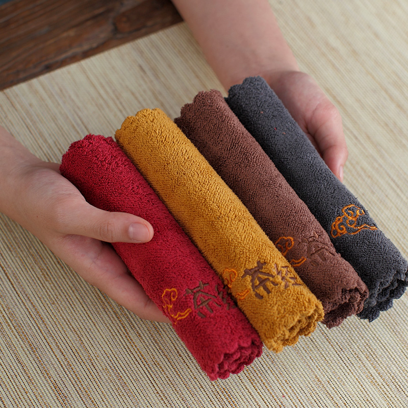 Tea Warp Cotton Tea Cloth Tea Towel Suction Thickening Kung Fu Nourishing Pot Tea Towel Cushion Small Fang Towels Tea Table Special Towels Chinese