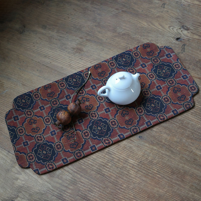 Chinese style fragrant cloud yarn tea table Zen Chinese style tea ceremony Zen cloth tea tray mat table flag Japanese retro palace style