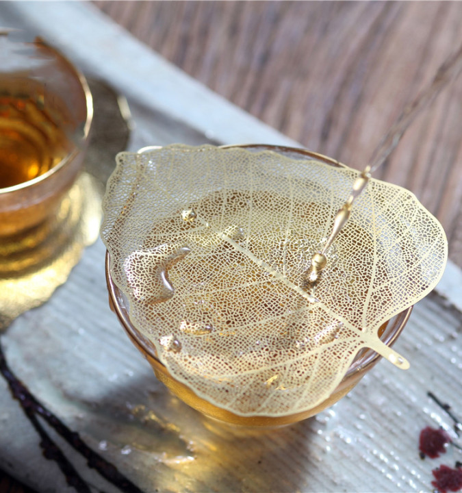 Copper Silver Bodice Leaf Tea Leak Creative Justice Cup Tea Filter Suit Tea Filter Tea Funnel Util Tea Funnel Util Tea Accessories