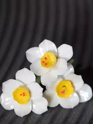 Sanshan daffodil creative tea pet boutique Personality handmade tea fun can raise tea play Zen tea table ornaments ceramics