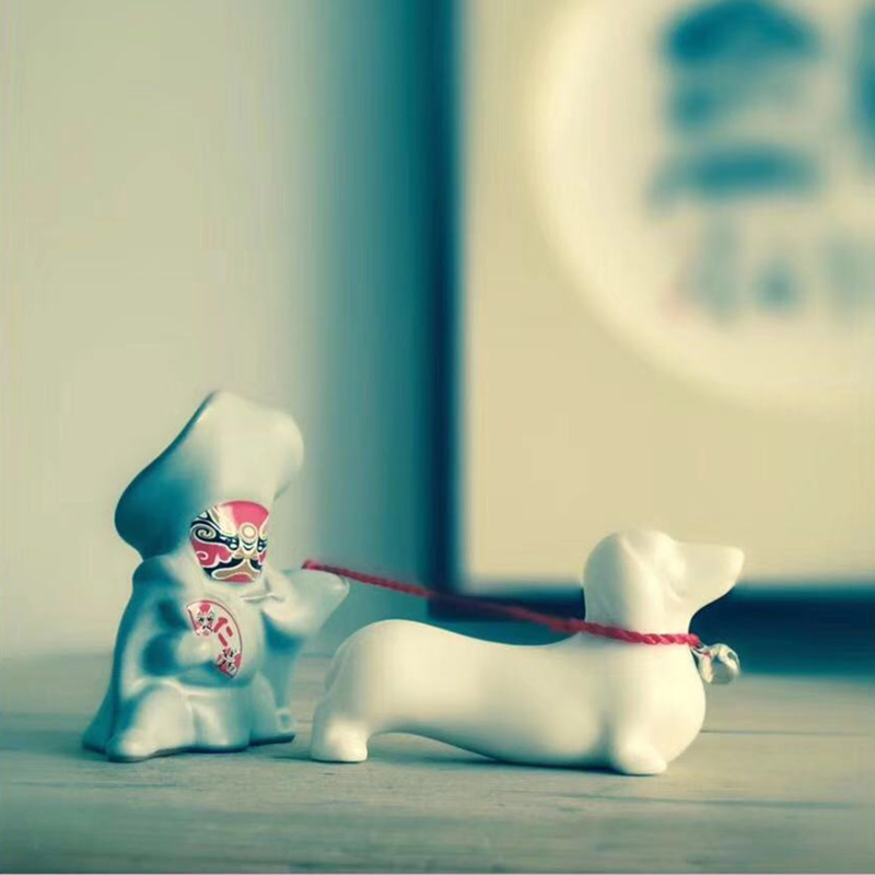 Sanshan Hall Wangchaeen Dog tea darling Creative Handmade Tea Play with Zen Zen's Lovely Tea Treasure Tea Mat Tea Table Decoration