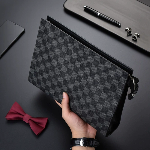 Мужская сумка с петлей на руку, маленькая сумка клатч, модные вместительные и большые шахматы для отдыха