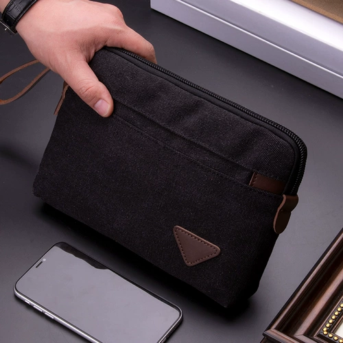 Сумка с петлей на руку, бумажник, мужская вместительная и большая тканевая маленькая сумка клатч, ткань оксфорд, новая коллекция