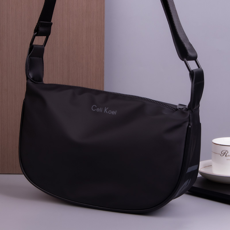 Inclined Satchel Bag Men's Single Shoulder Bag Men's Small Backpack Oxford Cloth Dumplings Bag Men And Women Universal Large Capacity Tide Man Bag Waterproof-Taobao