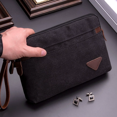 Сумка с петлей на руку, бумажник, мужская вместительная и большая тканевая маленькая сумка клатч, ткань оксфорд, новая коллекция