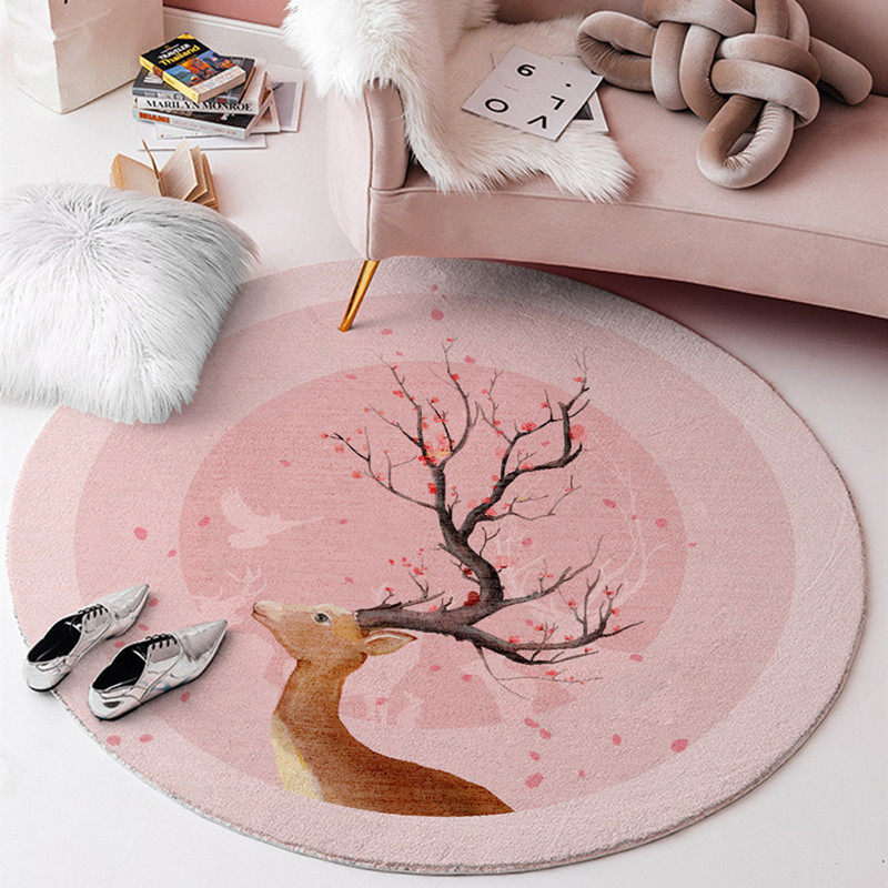 Nordic Carpet Living Room Round Carpet Bedroom Full Of Cute Minima Modern Ins Wind Home Round Ground Mat