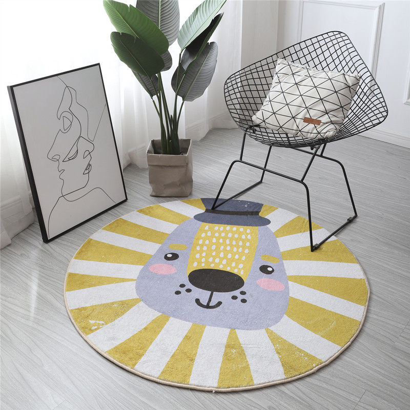 Nordic carpet living room round carpet bedroom full of cute simple modern ins style home round floor mat