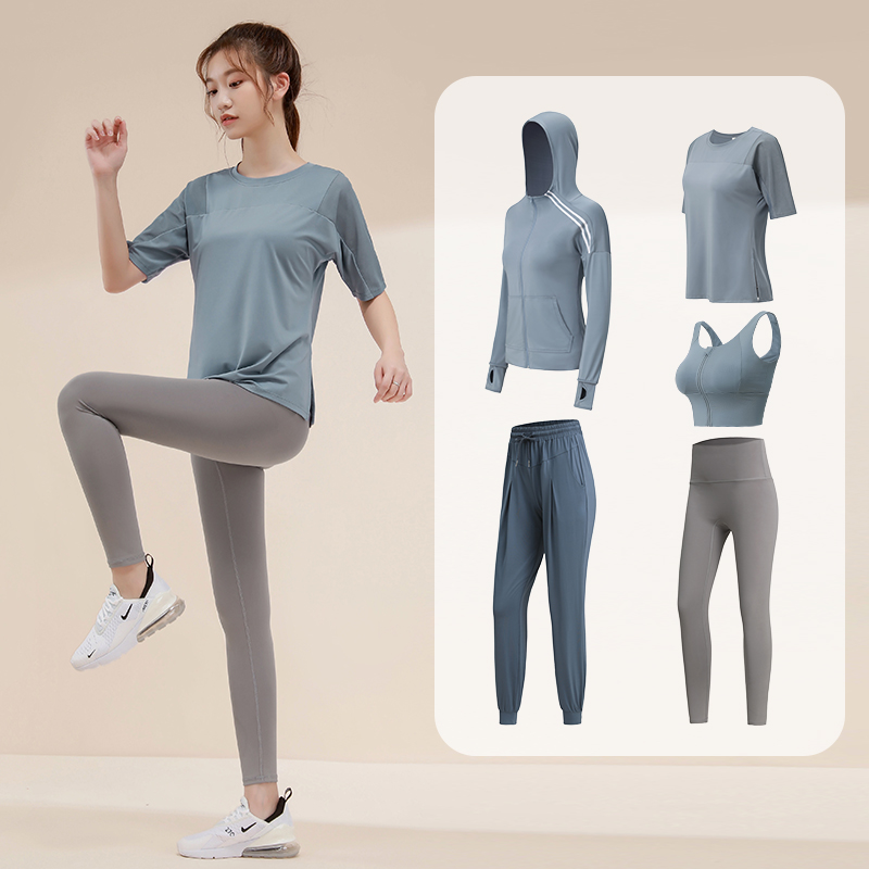Yoga Suit Women's Summer Slim Temperament Good Looking Fitness Suit Sports Suit Women High-end Outdoor Morning Running Speed Dry Clothes