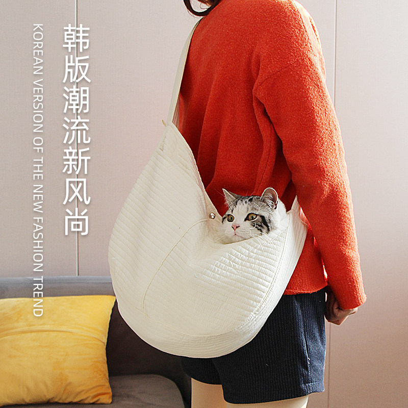Cat bag, pet cat, dog, portable messenger backpack, small dog canvas bag for cat, one shoulder cat bag
