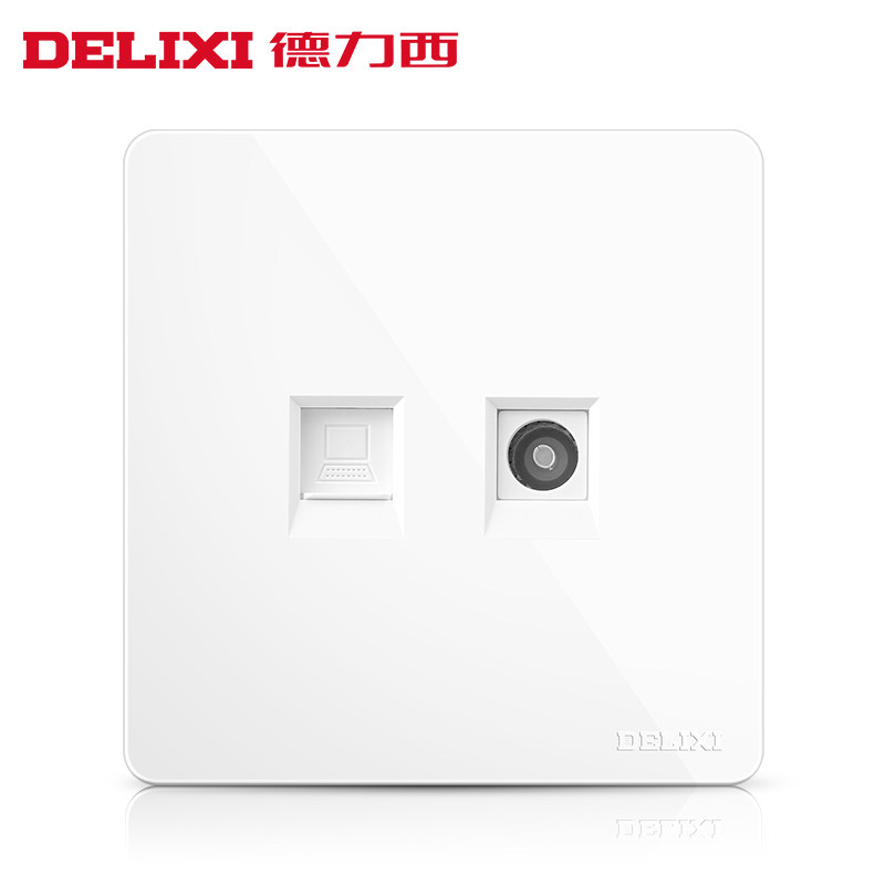 Dely West 86 Type TV Computer Socket Network routes Cable TV Internet panel Closed road network plug-in TV interconnector